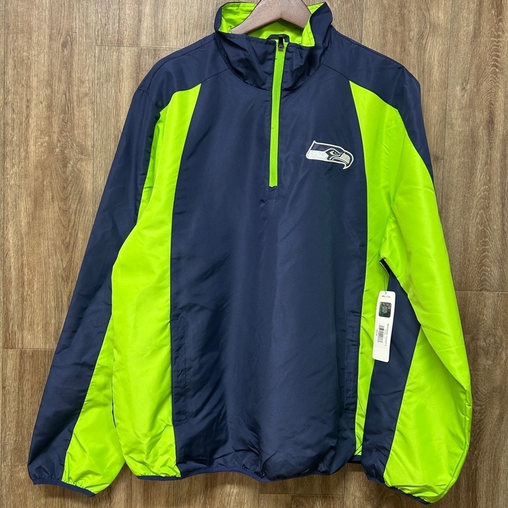 Seattle Seahawks Light Weight Quarter Zip Jacket